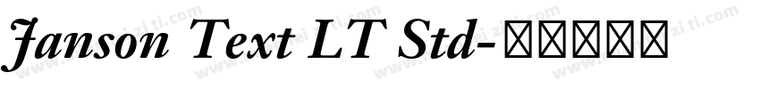 Janson Text LT Std字体转换